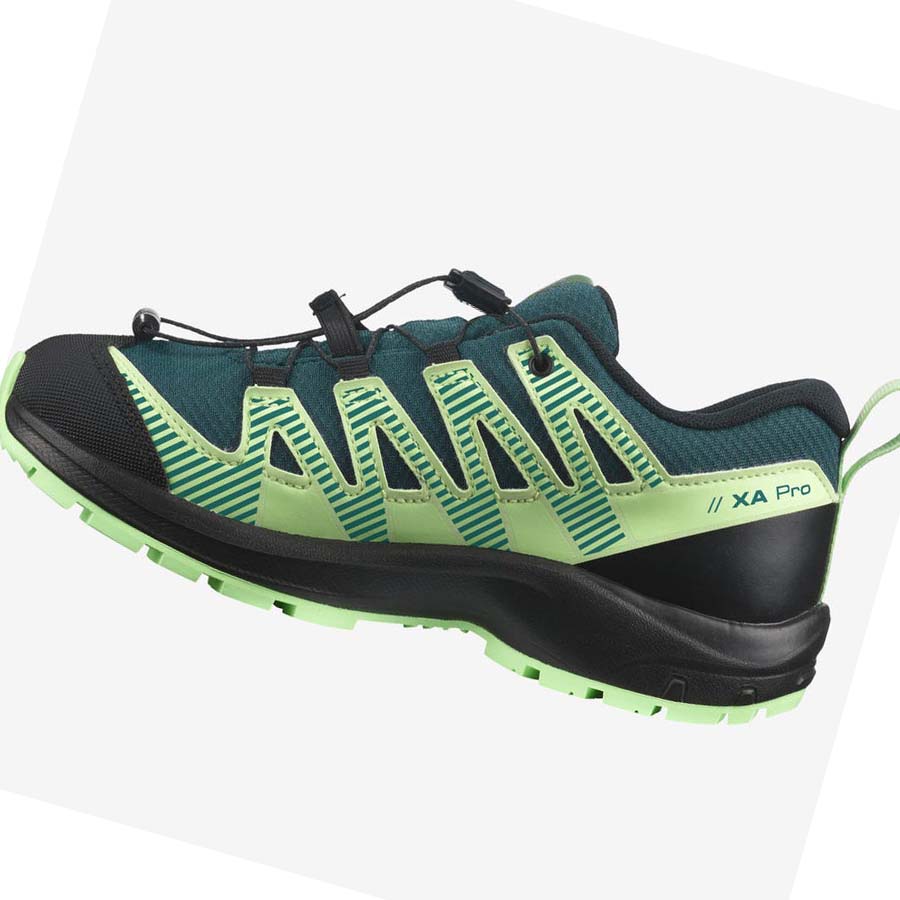 Salomon XA PRO V8 CLIMASALOMON™ WATERPROOF Trail Løpesko Barn Grønn | NO3604FDN