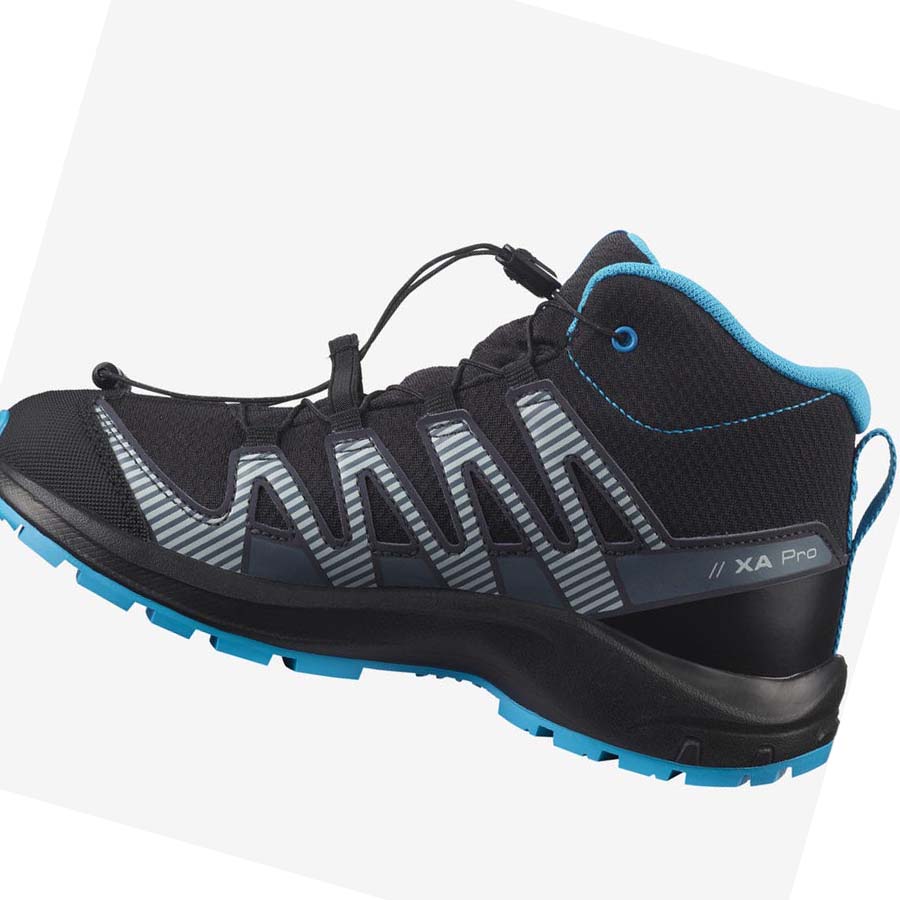 Salomon XA PRO V8 MID CLIMASALOMON™ WATERPROOF Trail Løpesko Barn Svarte | NO3597ILH