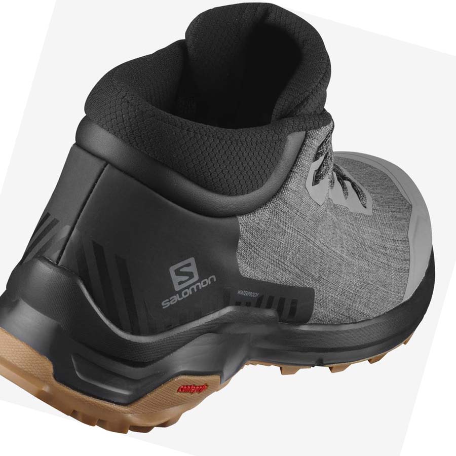 Salomon X REVEAL CHUKKA CLIMASALOMON™ WATERPROOF Vinterstøvler Herre Grå | NO2247CTV