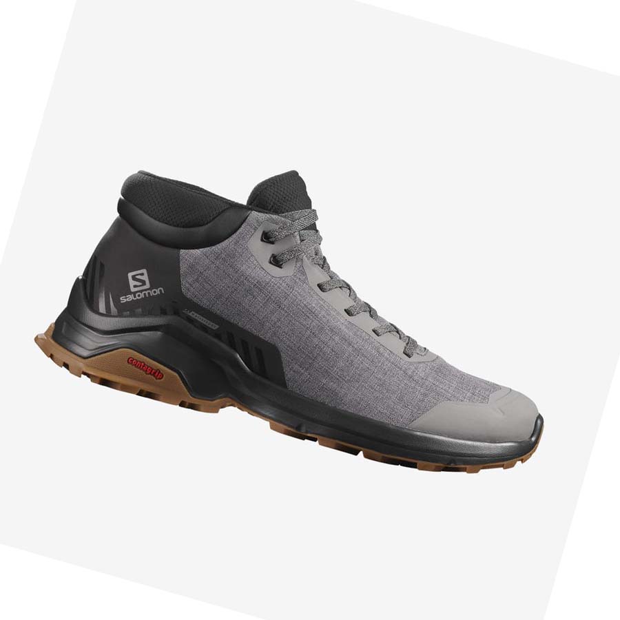 Salomon X REVEAL CHUKKA CLIMASALOMON™ WATERPROOF Vinterstøvler Herre Grå | NO2247CTV