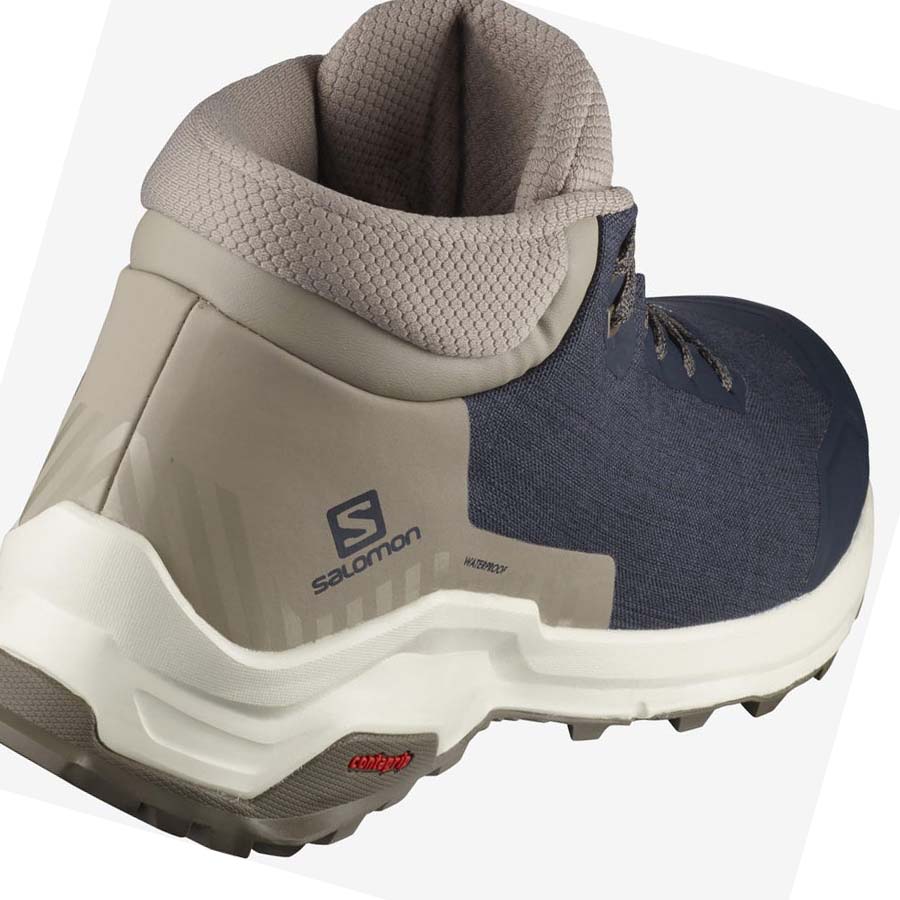 Salomon X REVEAL CHUKKA CLIMASALOMON™ WATERPROOF Vinterstøvler Herre Brune | NO2248VRW