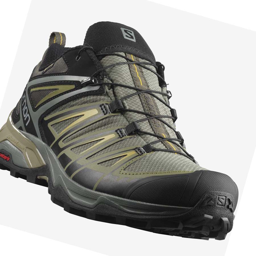 Salomon X ULTRA 3 GORE-TEX Fjellsko Herre Grå Grønn | NO2022PJJ