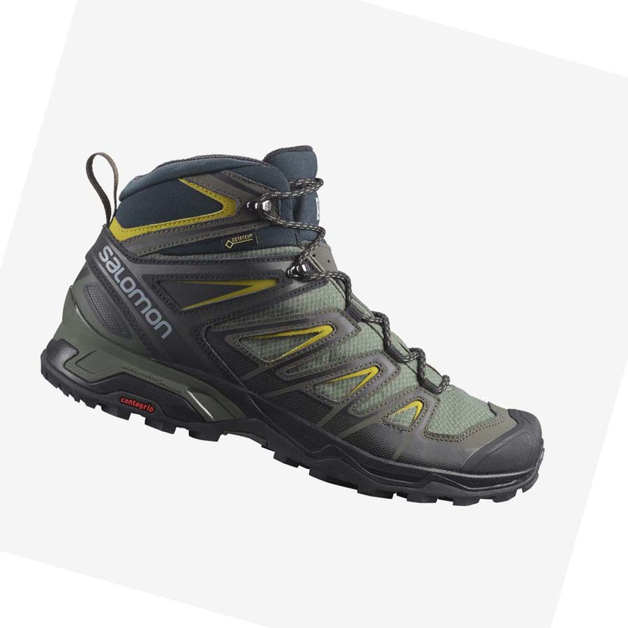 Salomon X ULTRA 3 MID GORE-TEX Fjellsko Herre Olivengrønne | NO2048PJJ