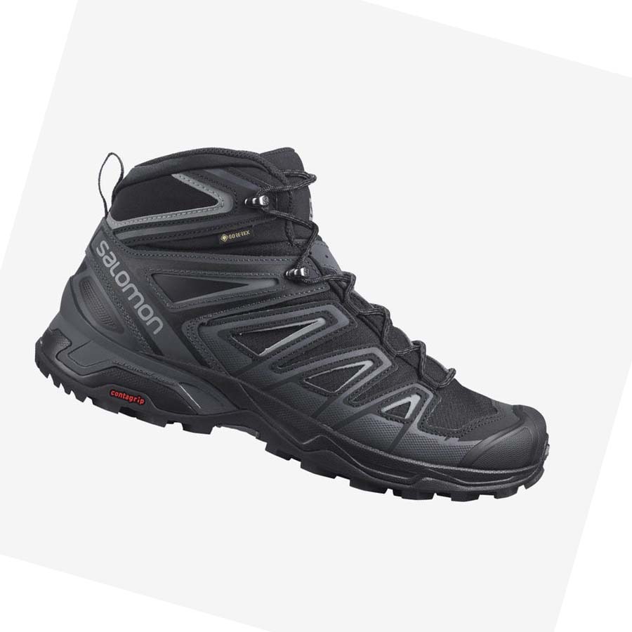 Salomon X ULTRA 3 WIDE MID GORE-TEX Fjellsko Herre Grå Svarte | NO2030KOR