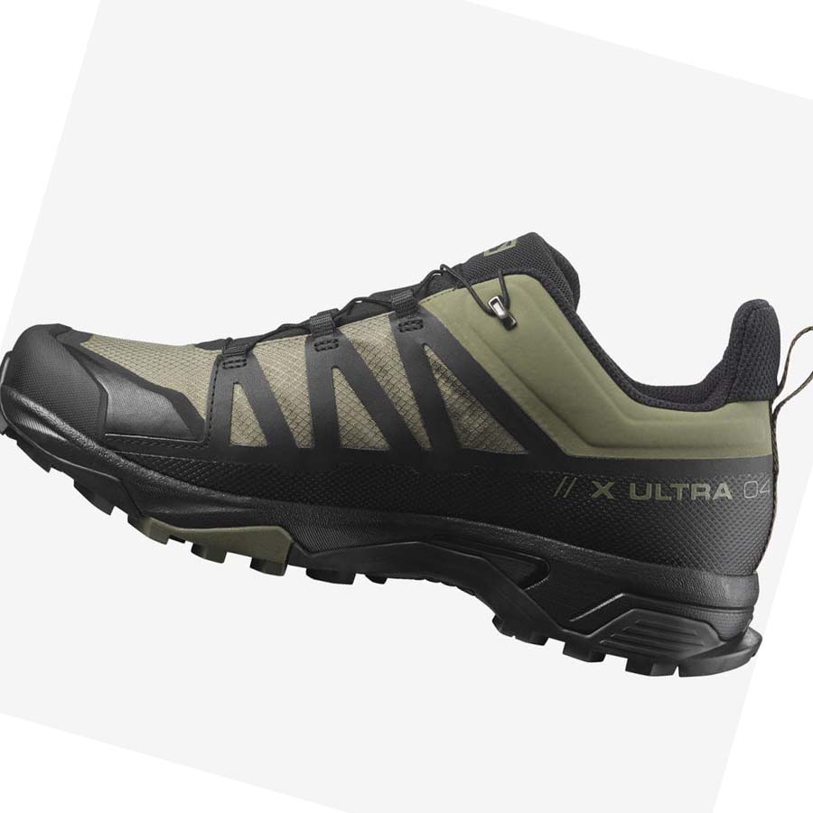 Salomon X ULTRA 4 WIDE GORE-TEX Fjellsko Herre Olivengrønne Svarte | NO2073HAP