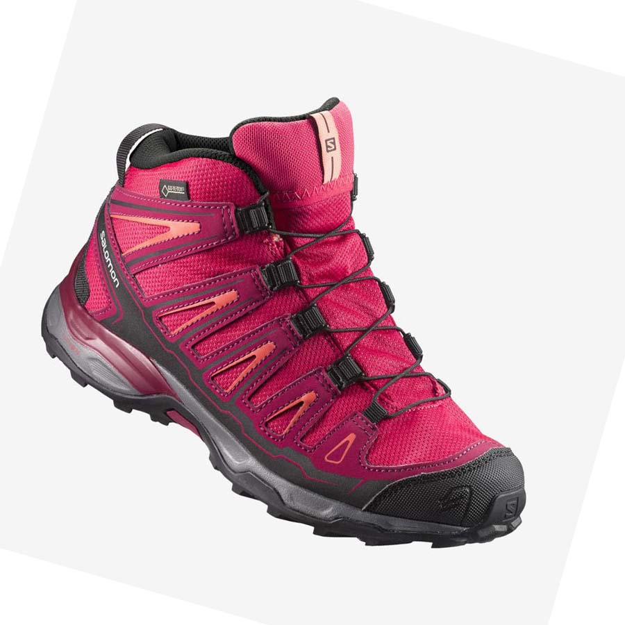 Salomon X-ULTRA MID GORE-TEX GTX J Fjellsko Barn Rød | NO3592EBC