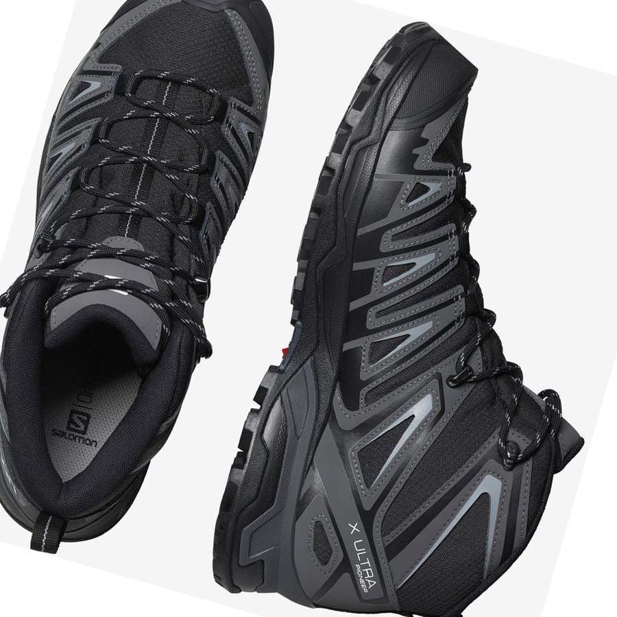 Salomon X ULTRA PIONEER MID CLIMASALOMON™ WATERPROOF Fjellsko Herre Grå Svarte | NO2071FDN