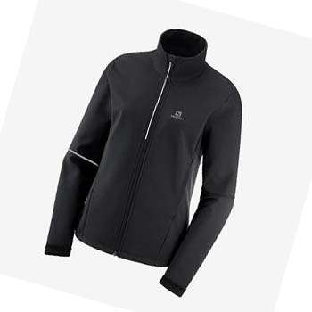 Salomon AGILE SOFTSHELL Jakke Dame Svarte | NO3190HAP