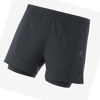 Salomon CROSS 2IN1 Shorts Herre Svarte | NO2463JPQ