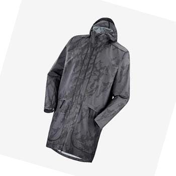 Salomon OUTLIFE LONG PACKABLE WINDBREAKERS Jakke Herre Svarte | NO2355FDN