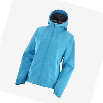 Salomon OUTLINE GORE-TEX WATERPROOF 2.5L Jakke Dame Blå | NO3136FDN