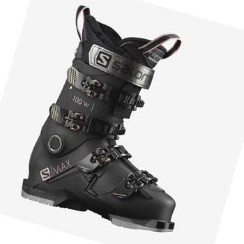 Salomon S/MAX 100 Skistøvler Dame Svarte | NO3558ZUT