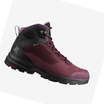 Salomon WoOUTWARD GORE-TEX Fjellsko Dame Rød | NO2788SGL