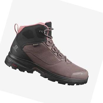 Salomon WoOUTWARD GORE-TEX Fjellsko Dame Brune | NO2789DFM