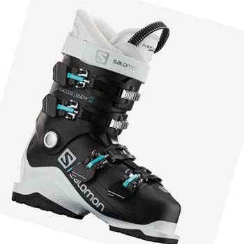 Salomon X ACCESS X60 WIDE Skistøvler Dame Svarte Hvite | NO3544UZG